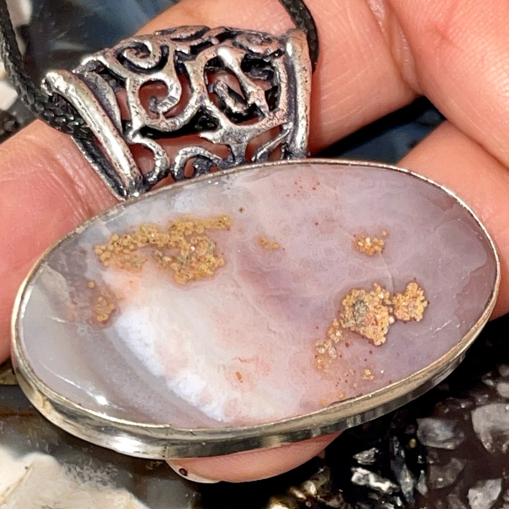 Peruvian Opal Pendant 1 1/2”